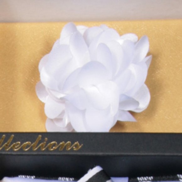 Daniel Ellissa White Black Bow & Neck Tie 6 Set - Picture 5 of 6